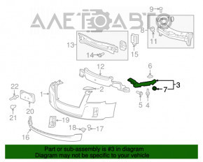Крепление переднего бампера правое GMC Terrain 10-17