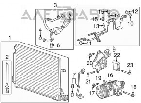 Bobina de condensare a compresorului de aer condiționat Cadillac CTS 14- 3.6