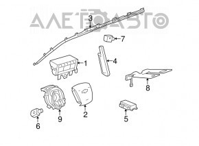 Подушка безопасности airbag в руль водительская Chevrolet Equinox 10-17