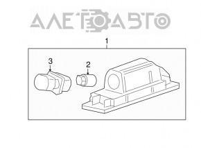 Подсветка номера двери багажника правая Chevrolet Volt 16-