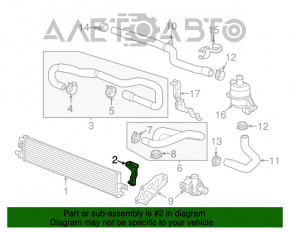 Suportul radiatorului invertorului stâng pentru Chevrolet Malibu 13-15 hibrid.