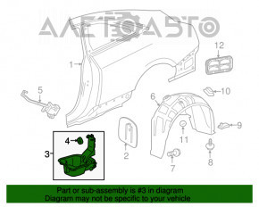 Corpul capacului rezervorului de combustibil Cadillac ATS 13-