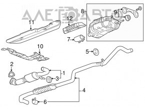 Tubulatura intermediară cu rezonatorul din spate pentru Chevrolet Volt 11-15