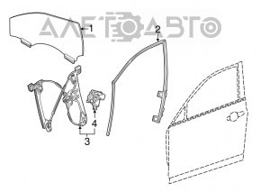 Geam electric cu motor fata dreapta Cadillac CTS 14-