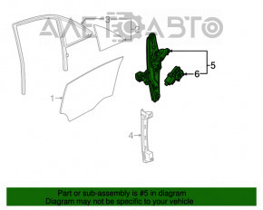 Geam electric cu motor spate stânga Cadillac CTS 14-