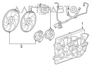 Difuzorul capacului radiatorului gol pentru Chevrolet Malibu 13-15