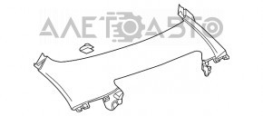 Capacul portbagajului superior al Chevrolet Volt 11-15 negru.