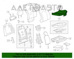 Scaun de pasager Cadillac CTS 14- cu airbag, electric, piele neagră, emblema ruptă