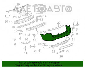 Bara spate goală Chevrolet Equinox 10-15, fără senzori de parcare