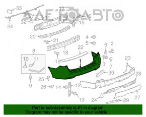 Bara spate goală GMC Terrain 10-15 pentru parcare cu senzori