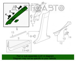 Capacul amortizorului frontal stânga Cadillac ATS 13- gri