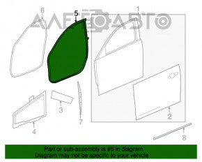 Уплотнитель двери передней левой Cadillac CTS 14-