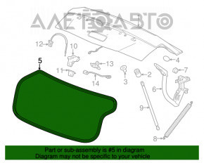 Уплотнитель крышки багажника Cadillac CTS 14-