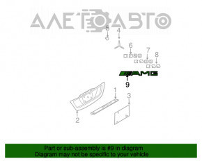 Emblema cu inscripția E550 de pe capacul portbagajului Mercedes W211