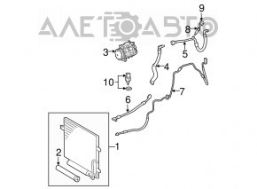 Radiatorul condensatorului de aer condiționat Mercedes W211