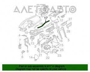 Накладка торпеды дерево правая Mercedes W211