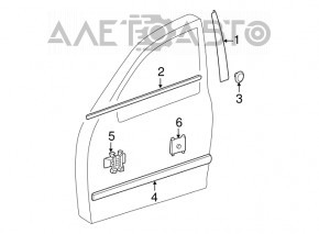 Panoul lateral al ușii față stânga Mercedes W211 02-09