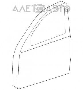 Ușa goală din față dreapta a unui Mercedes W211 de culoare argintie.