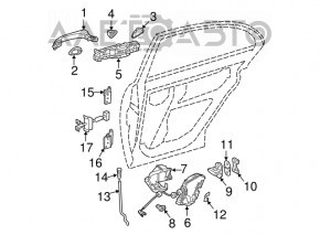Buclele ușii din spate dreapta inferioară Mercedes W211