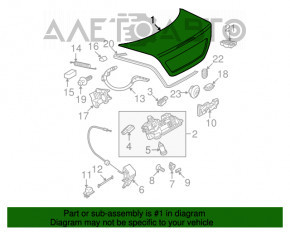 Capac portbagaj Mercedes W211 02-09 negru