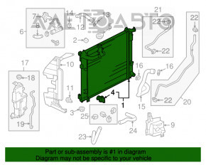 Radiator de răcire apă Nissan Versa Note 13-19, cutie de viteze automată