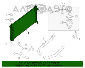 Radiator de răcire apă Nissan Altima 13-18