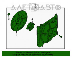 Difuzorul capacului radiatorului asamblat pentru Nissan Versa Note 13-19 CVT