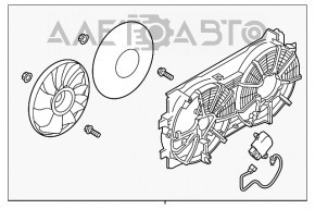 Difuzorul carcasei radiatorului asamblat Nissan Leaf 13-17 S