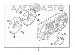 Difuzorul carcasei radiatorului asamblat Nissan Leaf 13-17 S