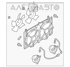 Difuzorul carcasei radiatorului asamblat pentru Infiniti G35 4d 06-09