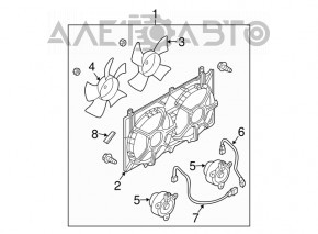 Difuzorul carcasei radiatorului asamblat pentru Infiniti G35 4d 06-09