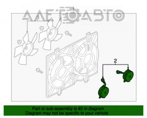 Motorul ventilatorului de răcire Nissan Versa Note 13-19, cutie de viteze automată, manuală