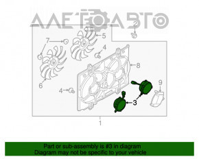 Motorul ventilatorului de răcire stânga pentru Nissan Rogue 07-12.