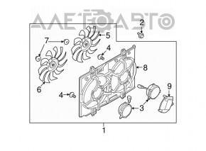 Motorul ventilatorului de răcire stânga pentru Nissan Rogue 07-12.