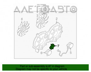 Ventilatorul de răcire a computerului Nissan Leaf 11-17