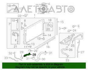 Furtunul de răcire superior pentru Infiniti G25 G35 G37 4d 06-14