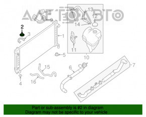 Suport radiator stânga sus Nissan Rogue 14-20