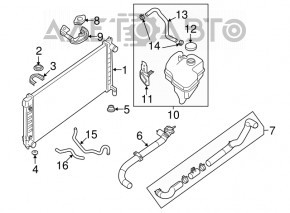 Suport radiator stânga sus Nissan Rogue 14-20