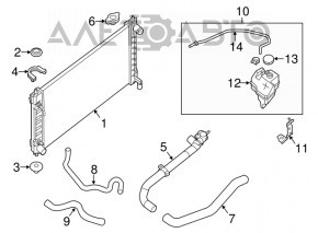 Suport radiator inferior dreapta Nissan Altima 13-18