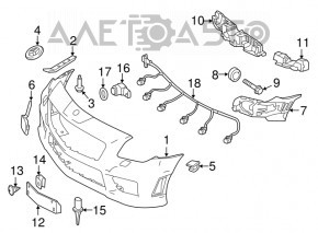 Emblema Mercedes de pe bara din față a Mercedes CLA 14-19