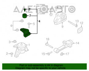 Кронштейн подушки двигателя правый Hyundai Tucson 16-21 2.0