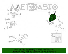 Подушка двигателя левая Hyundai Tucson 16-21 2.0, 2.4 awd