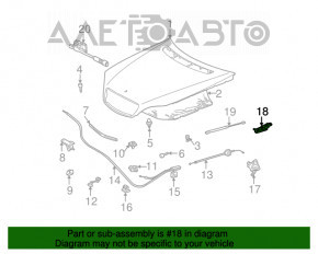 Bucla capotei stânga Mercedes W211