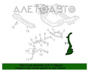 Butucul roții față stânga Mercedes W221 RWD