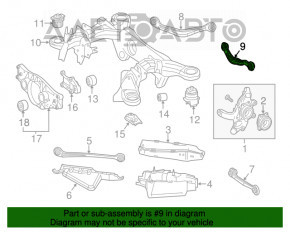 Maneta transversală superioară spate față stânga Mercedes W221