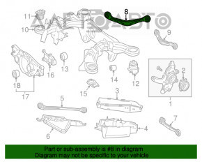 Maneta superioară longitudinală spate dreapta față Mercedes W221