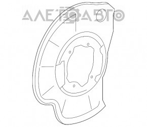 Capacul discului de frână spate stânga Mercedes W221 nou OEM original