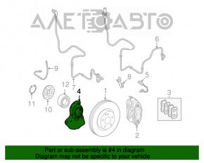 Capacul discului de frână față stânga Mercedes W221 AWD