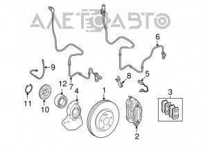 Capac disc de frână față stânga Mercedes W221 AWD nou OEM original