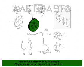 Placă de frână spate stânga Mercedes W221 320mm